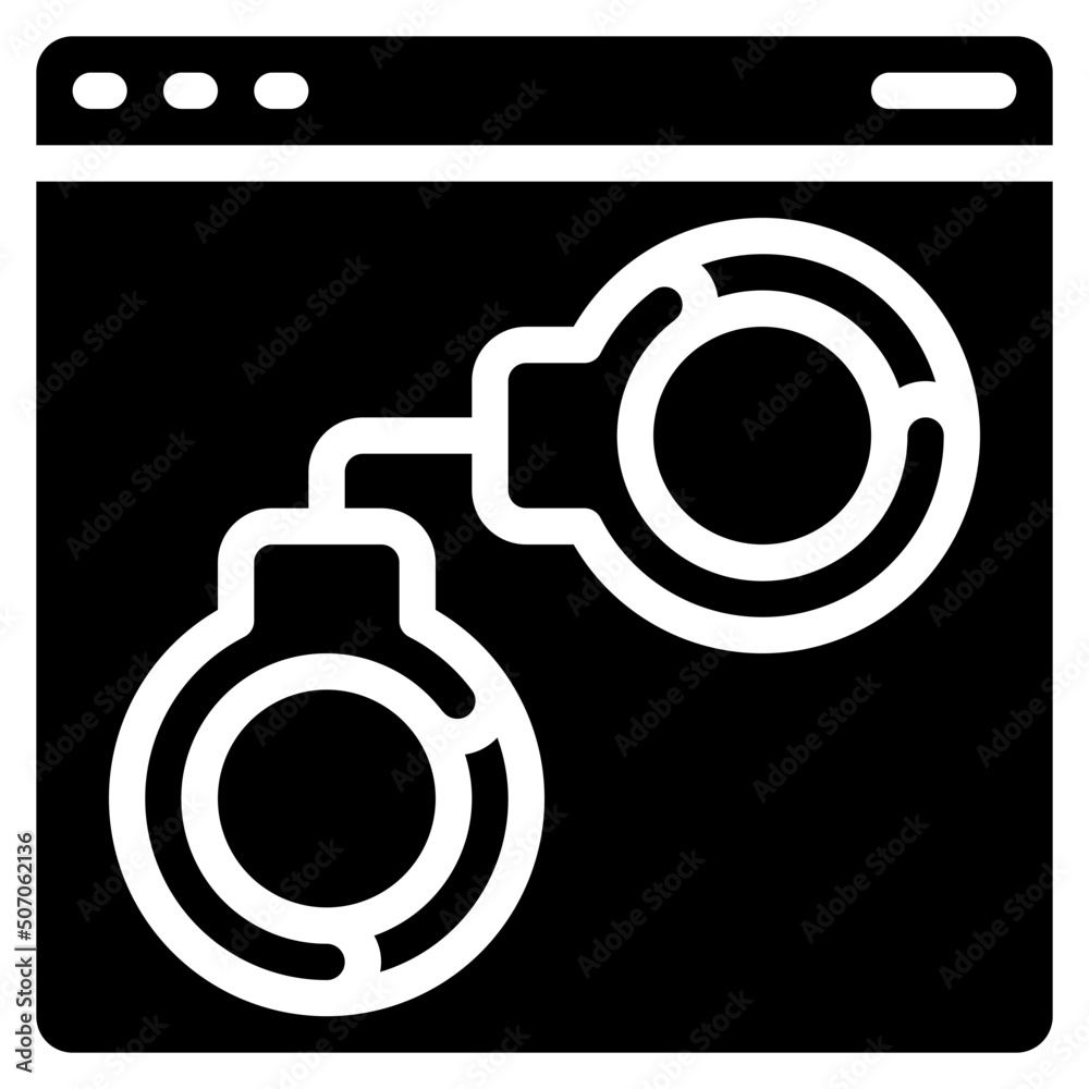 Website Handcuffs Icon Website Handcuffs Icon