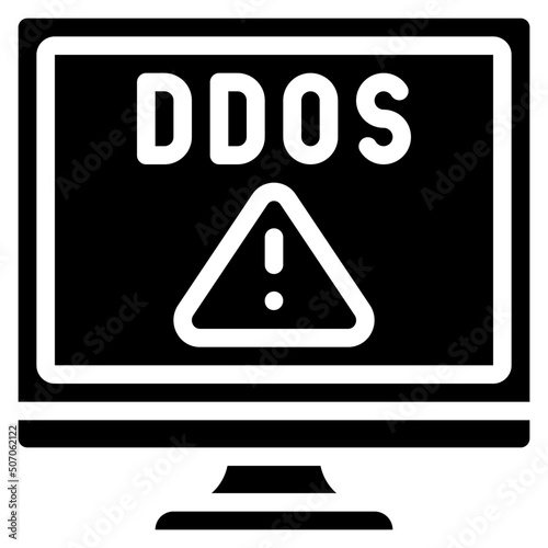 DDOS Warning Computer Icon