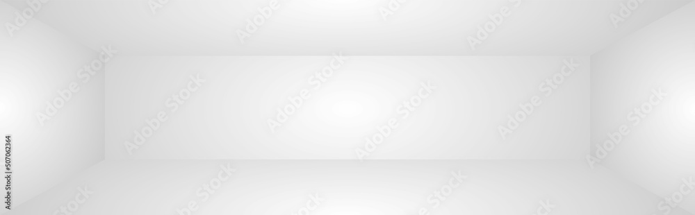 Vector illustration of empty studio background. Luxury gray abstract background for product display. Volumetric empty studio room with spotlight effect backdrop. Inner box space. Gray neutral mockup. Vector illustration of empty studio background. Luxury gray abstract background for product display. Volumetric empty studio room with spotlight effect backdrop. Inner box space. Gray neutral mockup.