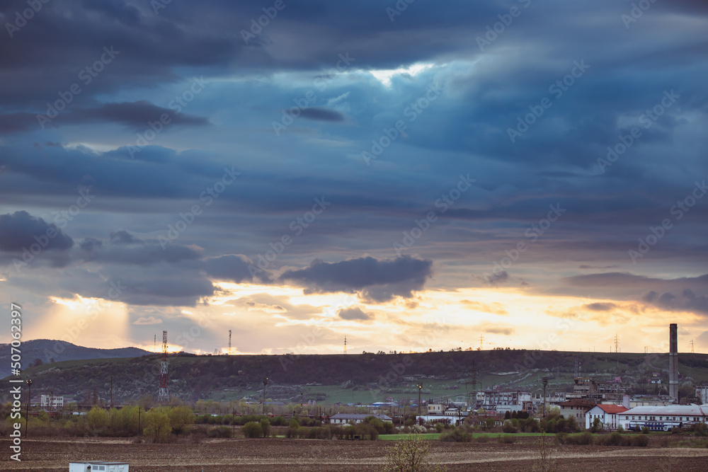 Fototapeta premium Factory - industrial zone in Romania