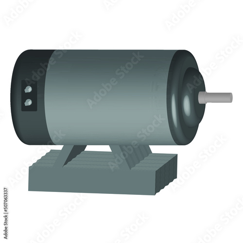 3d electrical motor, vector design