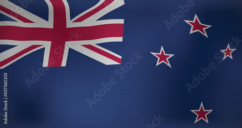 Image of waving flag of new zealand