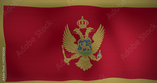 Image of waving flag of montenegro