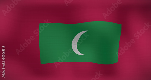 Image of waving flag of maldives