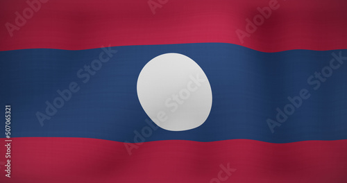 Image of waving flag of laos