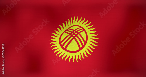 Image of waving flag of kyrgyzstan