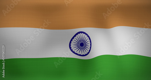 Image of waving flag of india
