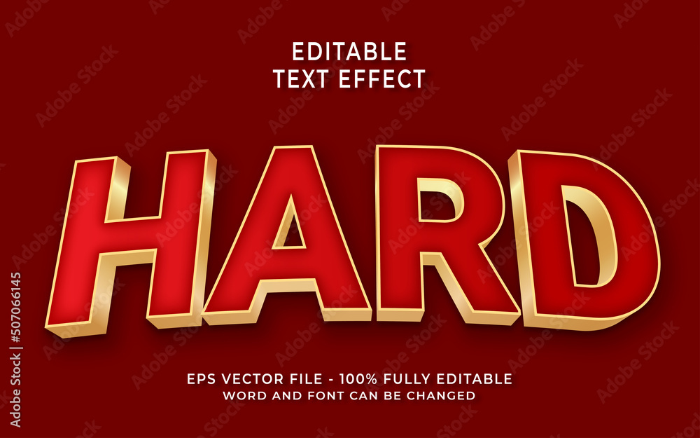 Hard Editable Text Effect