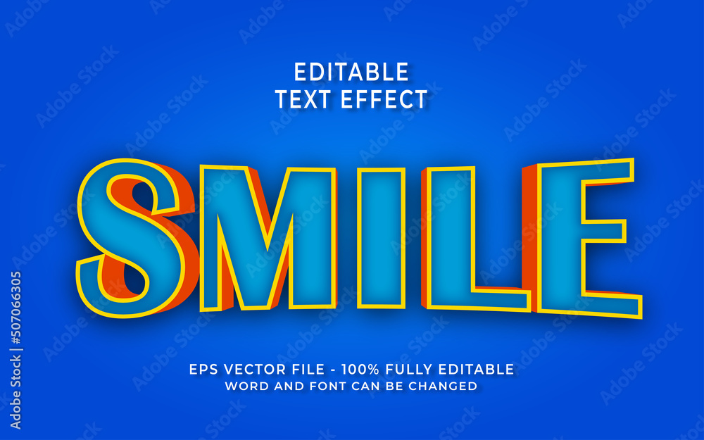 Smile Editable Text Effect