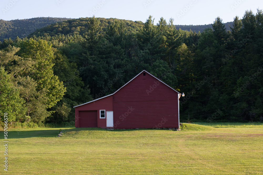 Red Barn in a Field