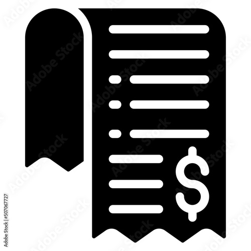 Folded Receipt Icon