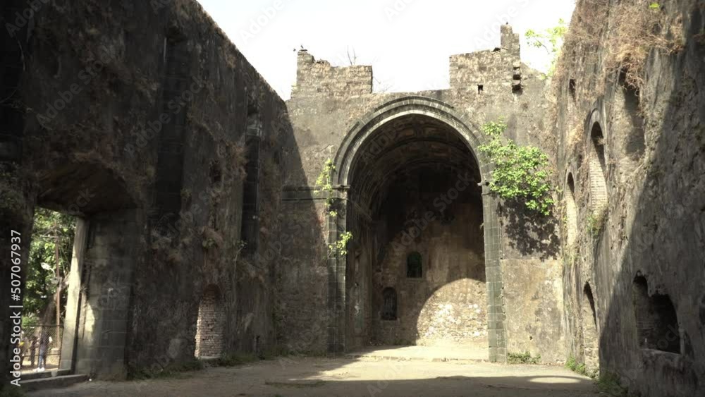 Ruined Historical structure at Vasai Fort, Mumbai, India Ruined Historical structure at Vasai Fort, Mumbai, India
