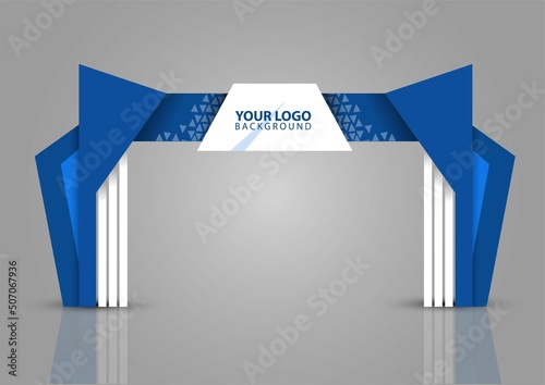exhibition stand Gate entrance vector with for mock up event display, arch design