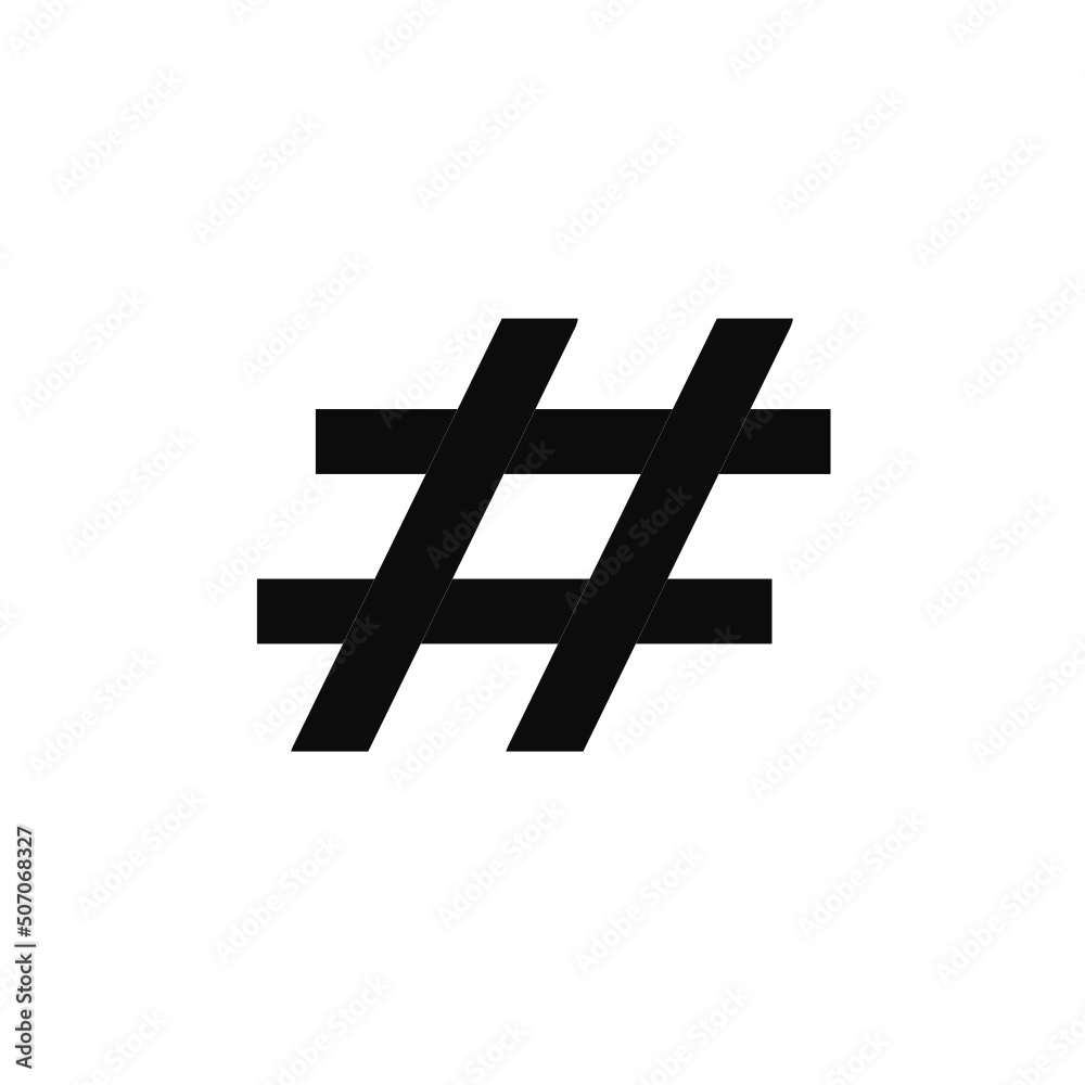 Obraz premium hashtag icon vector with simple design