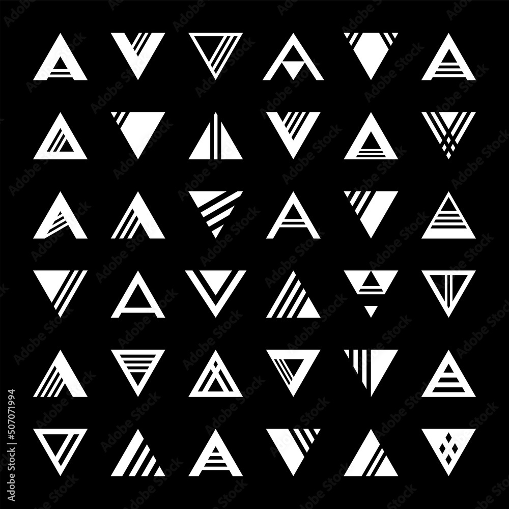 Abstract geometric design elements in triangle shape. Abstract geometric design elements in triangle shape.