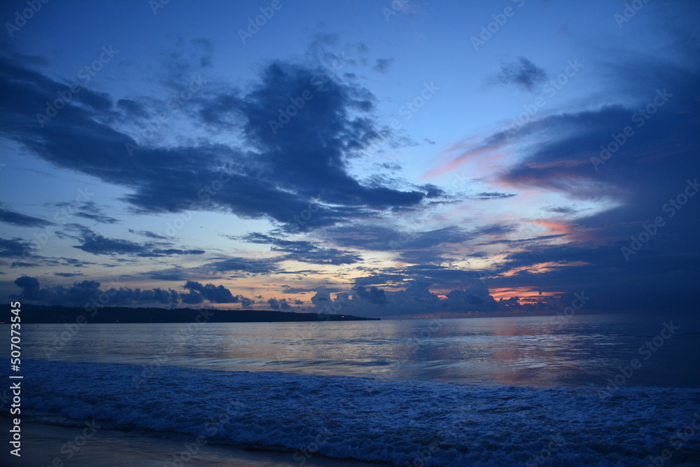 sunset on the beach