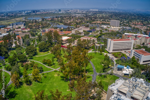 Aerial View of a large Public University in Irvine, California photo