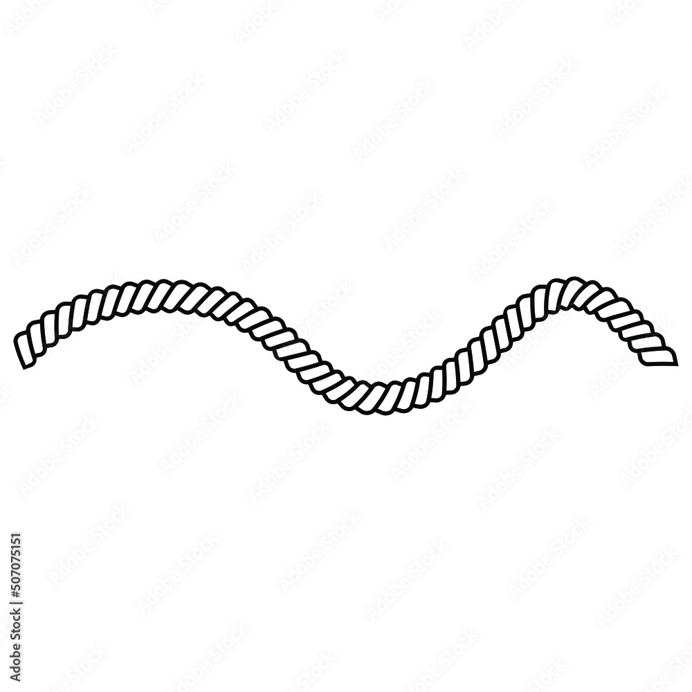 Rope icon vector. cable illustration sign. knot symbol or logo.