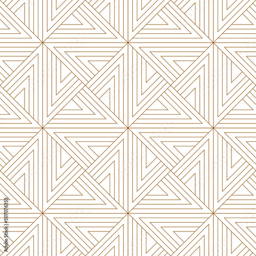 Contour abstract 3d geometrical seamless pattern with golden lines and transparent background. Can be used for wallpaper, web, prints