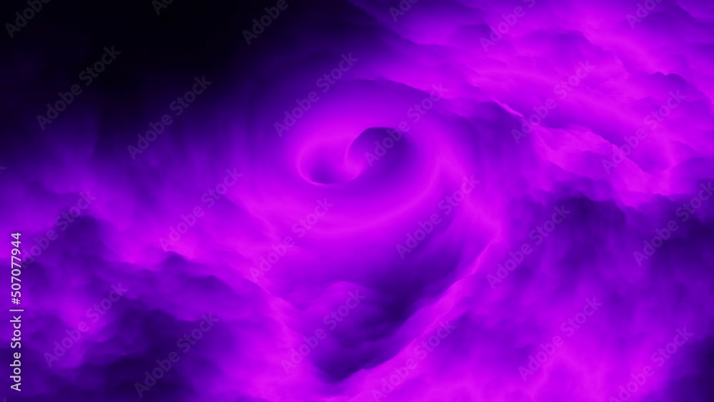 Flowing mystical purple cloud in spiral on black outer space, abstract corporate, cosmos and futuristic style background Flowing mystical purple cloud in spiral on black outer space, abstract corporate, cosmos and futuristic style background