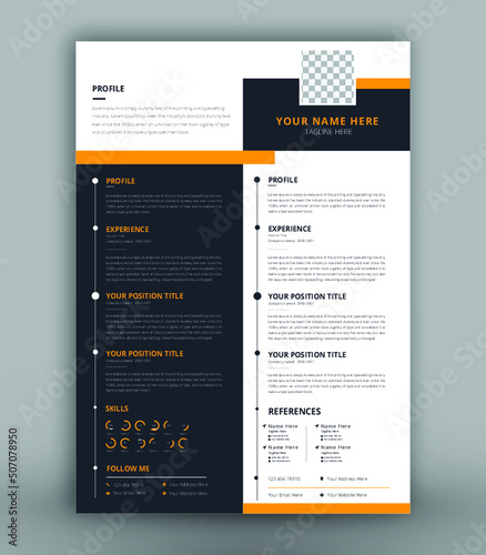 modern creative  print-ready cv resume design template
