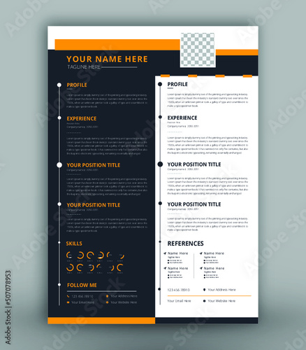 modern creative  print-ready cv resume design template