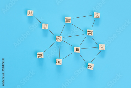 Conceptual image of network marketing