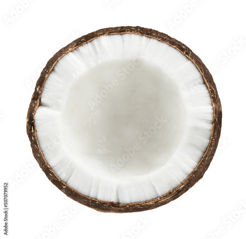 coconuts isolated on the white background.the entire image is sharpness.
