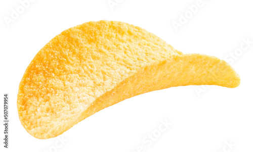 Slika na platnu single potato chip isolated on white