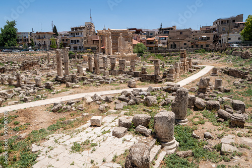 The ruins of the ancient city of Baalbek in Lebanon. photo