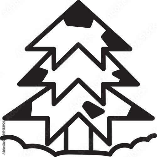 Winter season mixed icon.