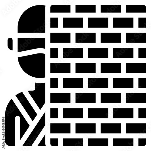 Ninja Behind Wall Icon