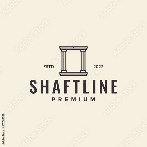 minimal pillar gate history logo design vector graphic symbol icon illustration creative idea