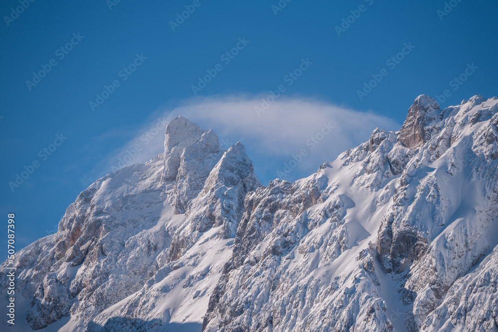 Winter scenery in the Julian Alps