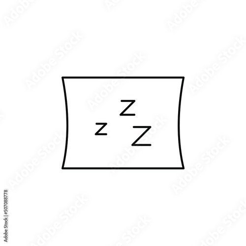 Sleep, Nap, Night Thin Line Icon Vector Illustration Logo Template. Suitable For Many Purposes.