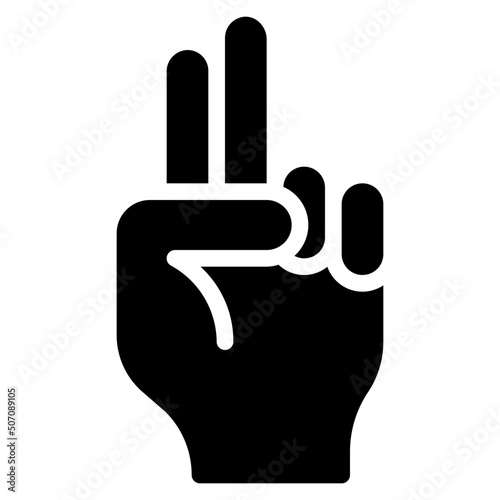 Two Fingers Up Front Icon