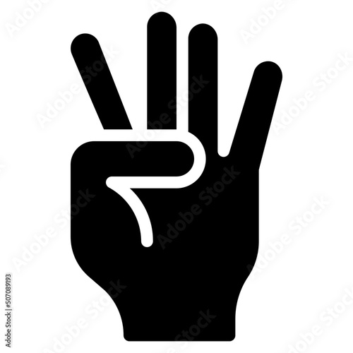 Half Open Hand Icon