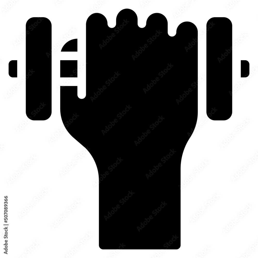 Obraz premium Holding Dumbbell Icon