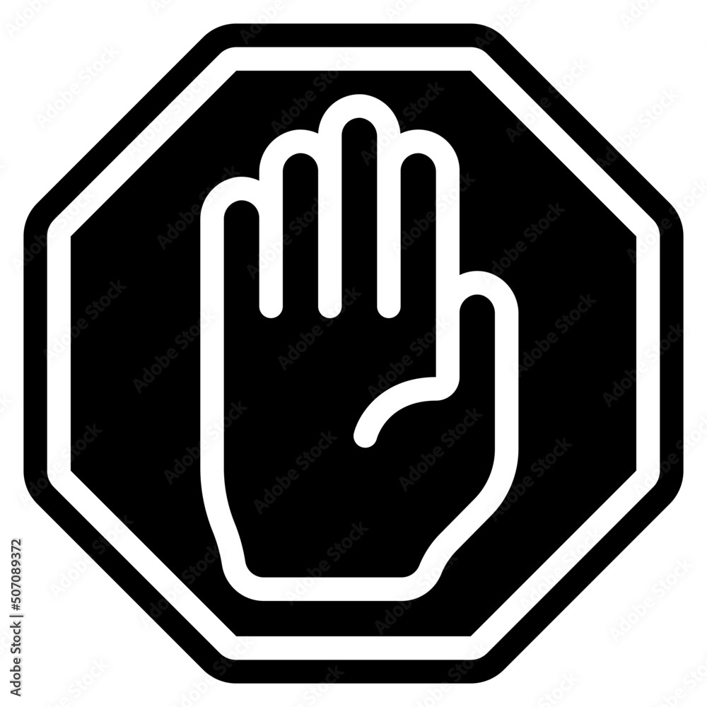 Obraz premium Stop Sign Hand Icon
