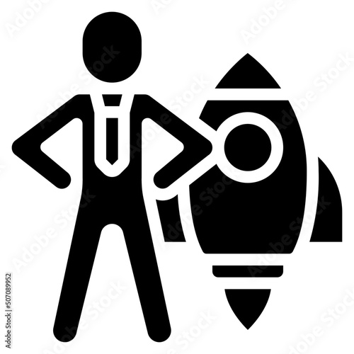 Launch Start Up Person Icon