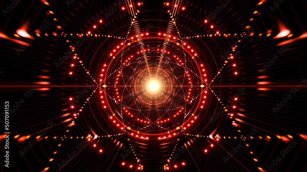 Obraz premium Festival Red Light Show Effect