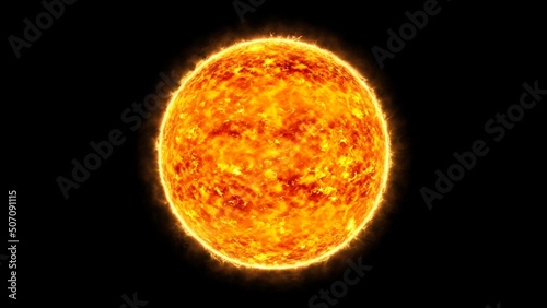 Burning Massive Red Sun