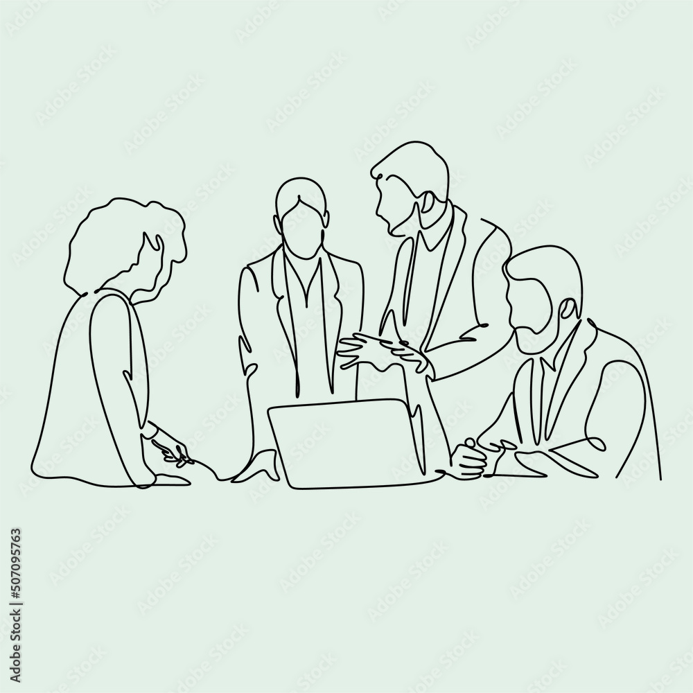 Line art illustration of business and marketing. Social media. Line art illustration of business and marketing. Social media.