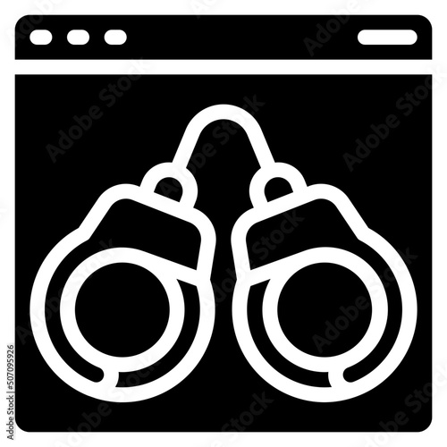 Website Handcuffs Icon