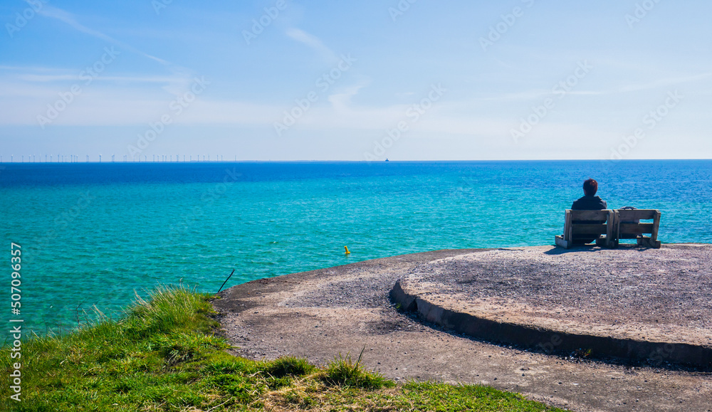 Baltic sea from the top of Dragor fort Denmark