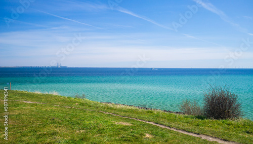 Baltic sea from the top of Dragor fort Denmark