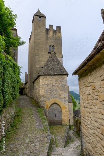 the historic and picturesque medieval village of Beynac-et-Cadenac in the Dordogne Valley photo