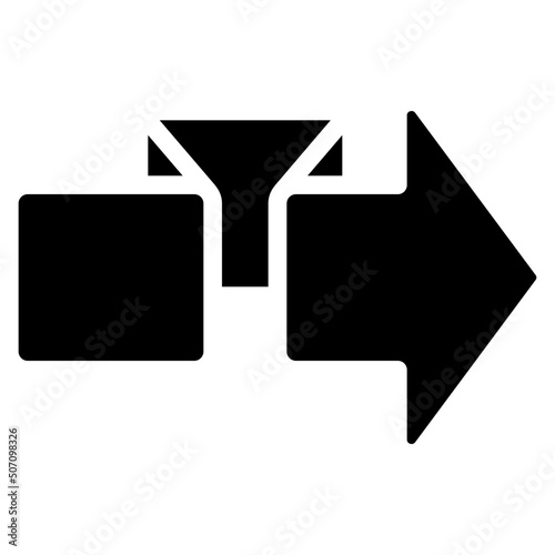 Central Folded Arrow Icon