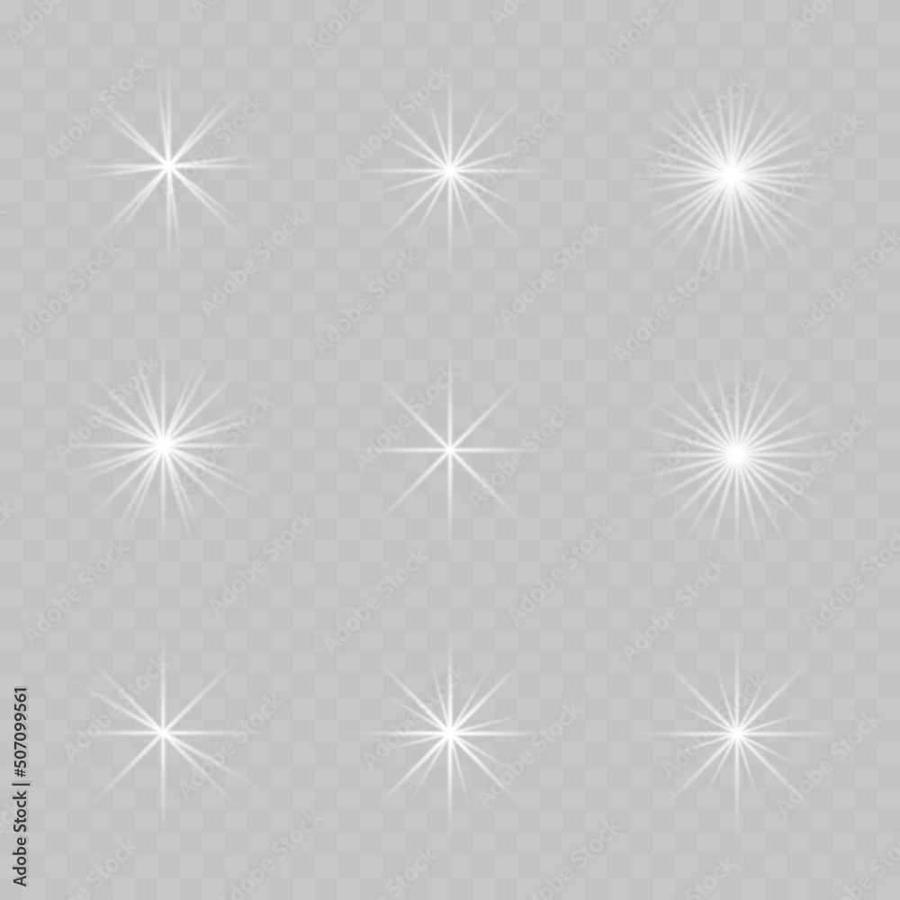 Shine star of the light vector on a transparent background. Light explodes, light effect design element Shine star of the light vector on a transparent background. Light explodes, light effect design element