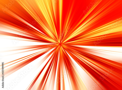 Abstract surface of radial blur zoom in orange and yellow tones. Bright juicy background with radial, diverging, converging lines. Background with autumn colors.